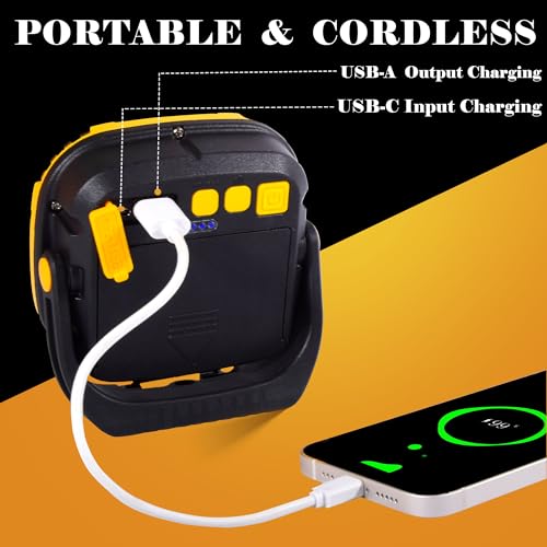 2 Pack Magnetic Work Light Rechargeable 5000 Lumens, 4 | Home Repair - Image 5