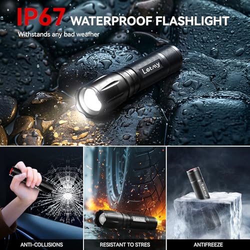 LETMY Tactical Flashlight S2000-2 Pack Bright Military - Image 7