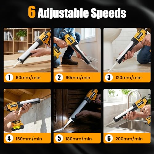 Electric Caulking Gun Compatible with Dewalt 20V Battery | Home Repair - Image 7