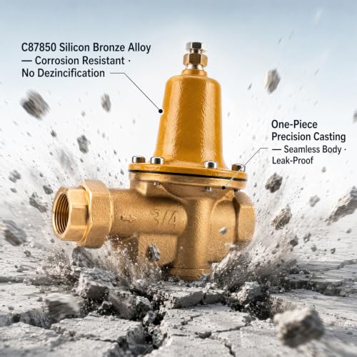 3/4" Pressure Reducing Valve LF25AUB‑Z3, Integrated Cast Copper - Image 5