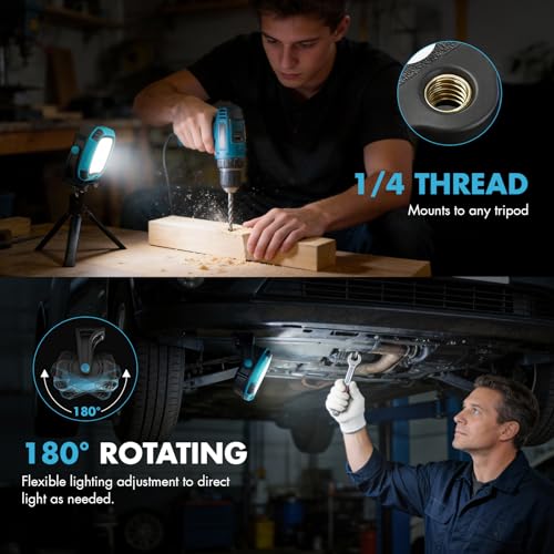 6000mAh Rechargeable Work Light, 4000LM Magnetic Work Light - Image 7