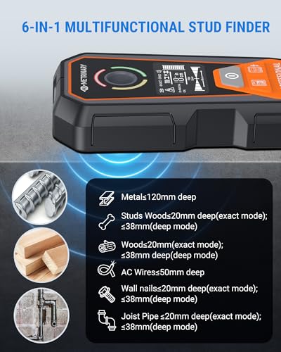 Stud Finder Wall Scanner, 6-in-1 Rechargeable Tool with LCD - Image 5