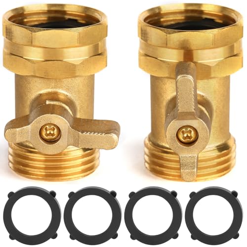 2 Pack Garden Hose Shut Off Valve - Extended Handle - Image 2