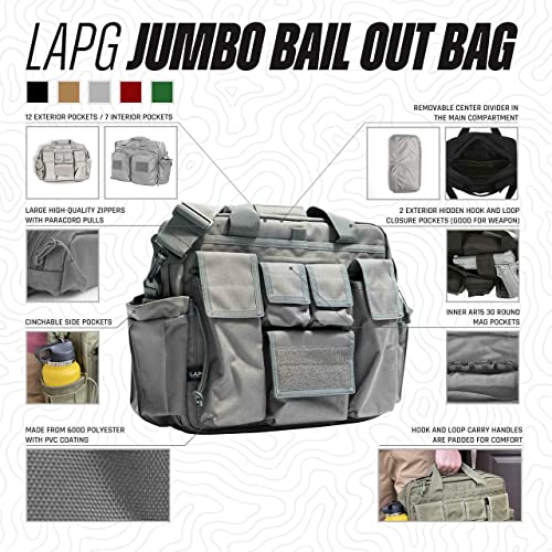 LAPG Camping Jumbo Bail Out Bag, Survival Range Gear - Image 3