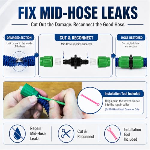 Expandable Hose Repair Kit for End & Mid-Hose Leaks | Home Repair - Image 5