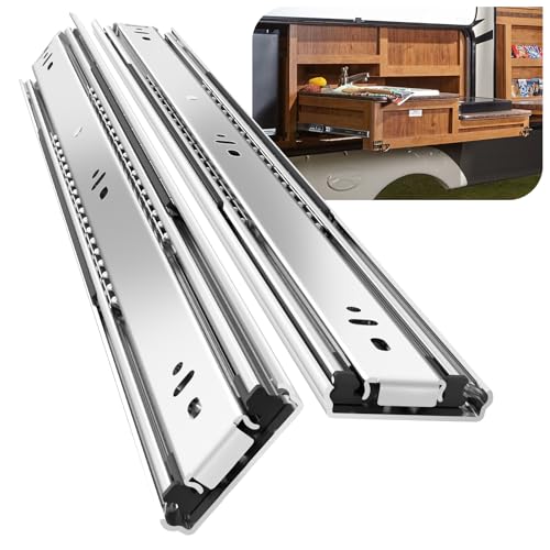 1 Pair Heavy Duty Drawer Slides 12 14 16 18 20 22 24 26 28 - Image 2