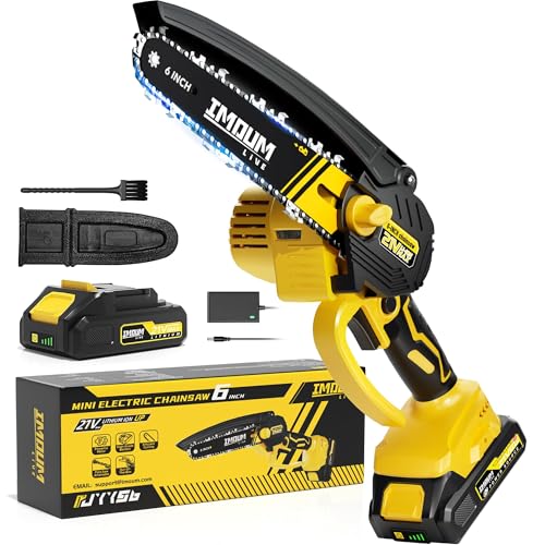 6-Inch Mini Chainsaw Cordless, 21V 2.0Ah Battery Powered - Image 2
