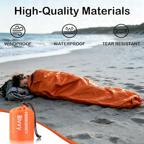 Deecam Emergency Sleeping Bags, Survival Mylar Thermal Bivy Sack - Image 6