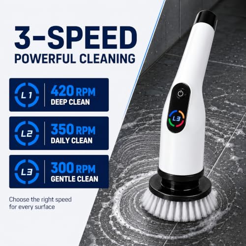 Electric Spin Scrubber,2026 Upgraded Cordless Power - Image 4