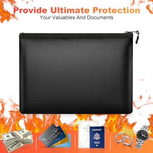 Fireproof Money Document Bag with Waterproof Zipper, 13.5" x 10" - Image 6