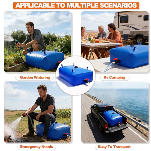 240L/63 Gal Water Bladder Tank, Foldable Portable Water - Image 7