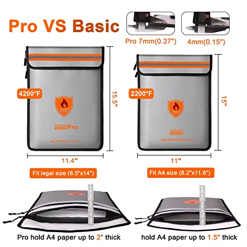 10-Layer 4200°F Fireproof Waterproof Document Holder, Legal Size - Image 3