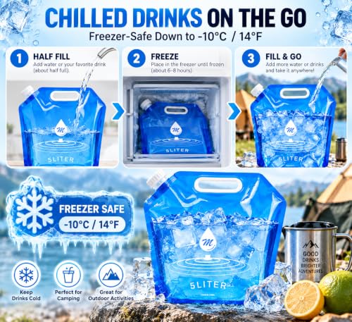 SOCATER Water Container Bags, 4 Packs BPA Free No-Leak - Image 7