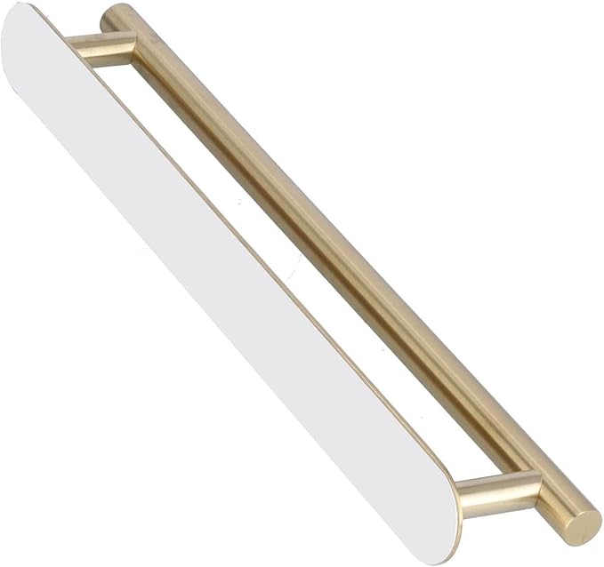 Cyrank Gold Single Bar Towel Rack, No Drill Self Adhesive Towel Holder, Stainless Steel, 40cm