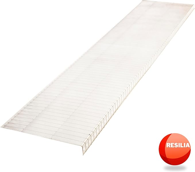 RESILIA Closet Shelf Liner for Wire Shelving – Pack of 4, 12" Wide x 4' Long Heavy Duty Waterproof Liners, Clear PVC Covers for Kitchen Pantry, Bathroom Closet, & Cabinet Storage, Made in The USA