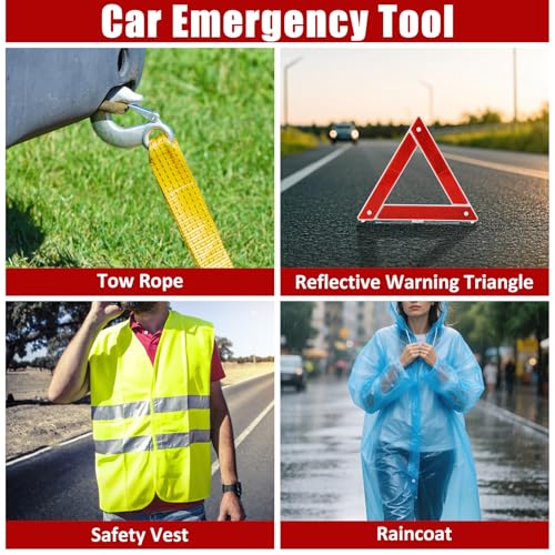 Car Roadside Emergency Kit, Car Safety Kit Portable | Hand Tools - Image 7