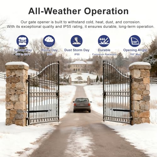 C025 Smart Automatic Gate Opener Kit, App Compatible Single Swing - Image 6