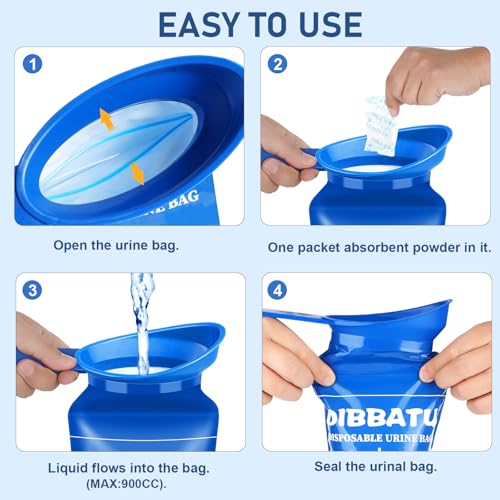Disposable Urine Bag with Handle for Women/Men, 6/12PCS - Image 6
