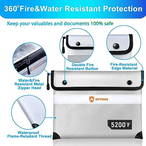 Upgraded 5200°F Fireproof Document Bag with Heat | Travel Essentials - Image 4