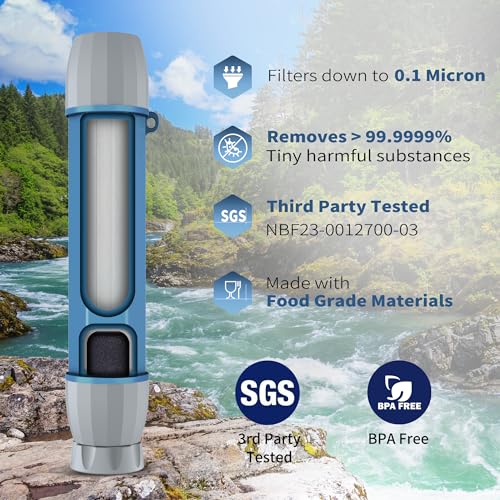 Yuclet Emergency Water Filter Straw for Survival, Camping - Image 3