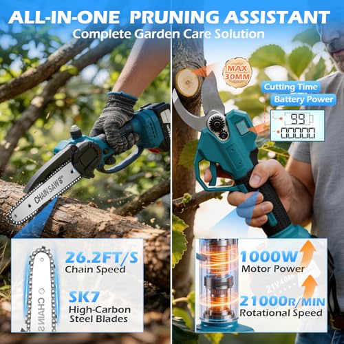 4 in-1 Brushless Cordless Pole Saw & Pruning Shears Max - Image 6
