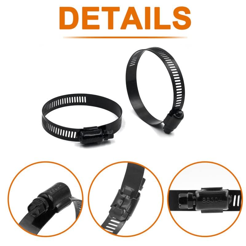 2pcs 4 Inch Stainless Steel Adjustable 78-102mm Size Range - Image 5