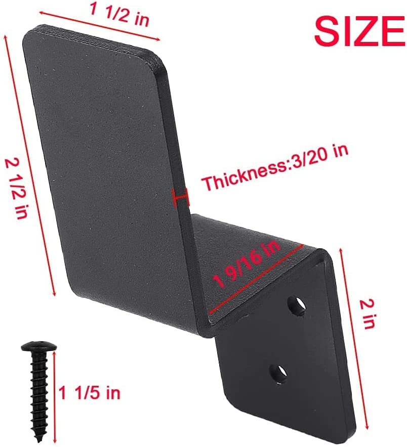 2x4 Door Barricade Brackets Heavy Duty Metal Drop Open Bar - Image 4