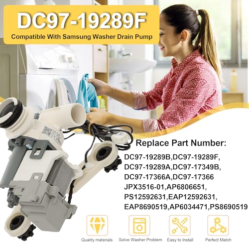 DC97-19289F Washer Drain Pump Compatible with Samsung - Image 4