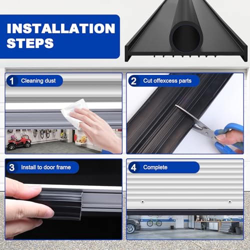 Garage Door Bottom Seal, 5/16 T-End Rubber Weather Stripping - Image 7