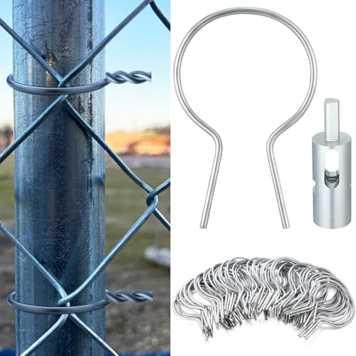Hicarer 200 Pcs Chain Link Fence Ties EZ Twist 9 Gauge, 1-7/8" Od - Image 2