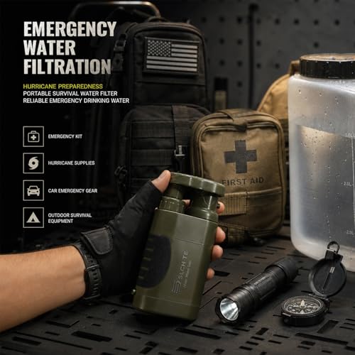 Hand Pump Water Filter, 0.01 Micron Portable Emergency Water Gear - Image 6