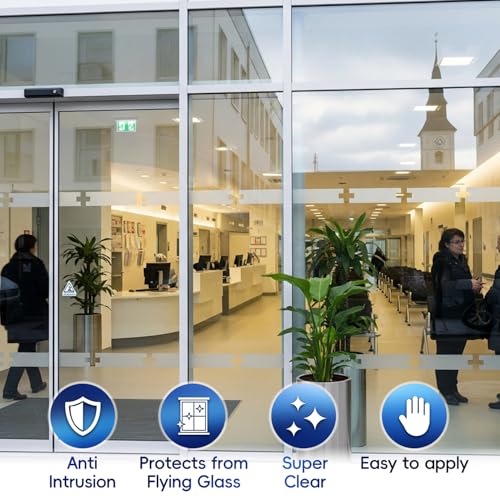 Security Safety Shatterproof Window Film 8 Mil Clear 17.4x78.7in - Image 6