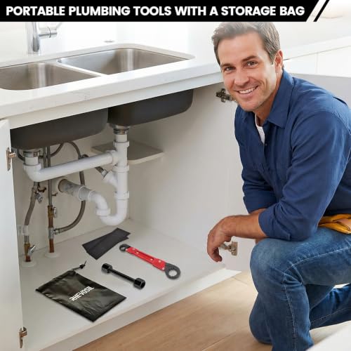 5 Pcs Plumbing Tools Kit with Angle Stop Wrench Kit - Image 7