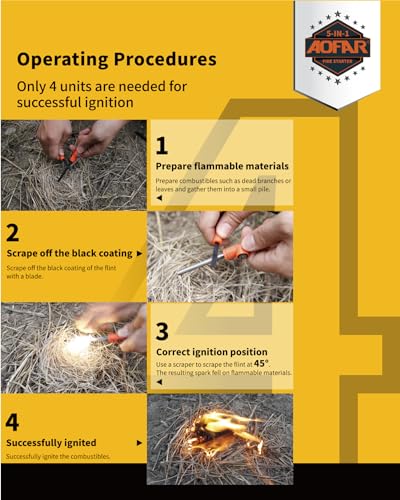 AOFAR Fire Starter AF-381/AF-381plus Fire Steel | Travel Essentials - Image 4