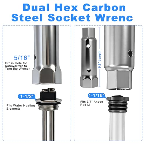 RV Water Heater Kit (7Pcs) - 520789 Heating Element + 1 | Hand Tools - Image 4