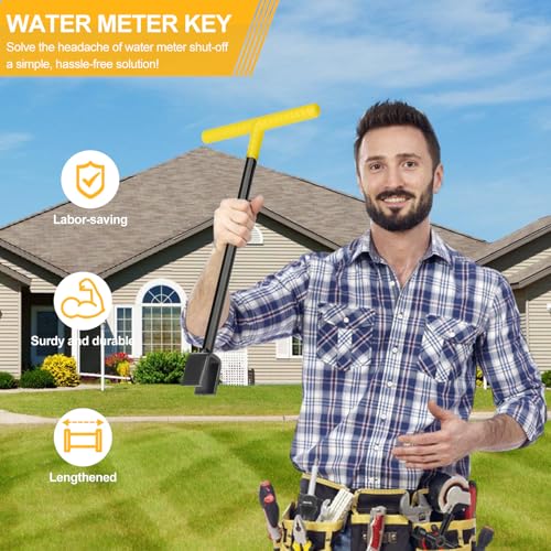 17" Main Water Meter Shut-Off Tool with 4-Way Utility Key - Image 8