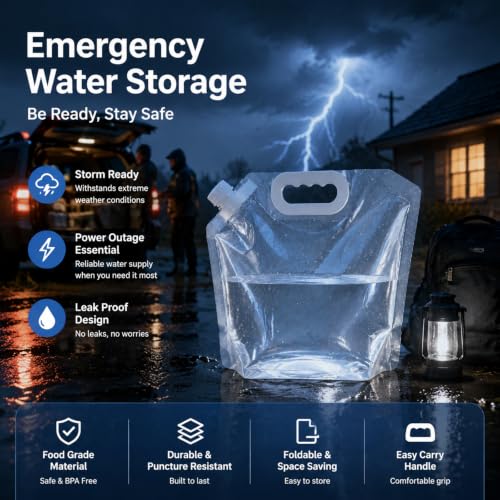 12 Pack 2.6 Gallon Water Storage Containers, Foldbale - Image 8