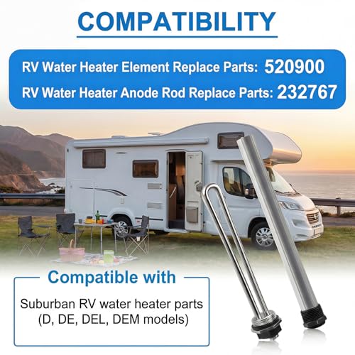 RV Water Heater Elements Kit for Suburban SW Series Water Heater - Image 5
