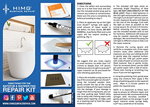 Bathtub & Shower Pan Repair Kit - Fits American Standard | Home Repair - Image 7