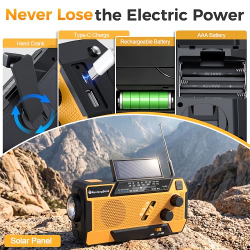 RunningSnail Hand Crank Emergency Radio with 3 | Phone & Computer - Image 6