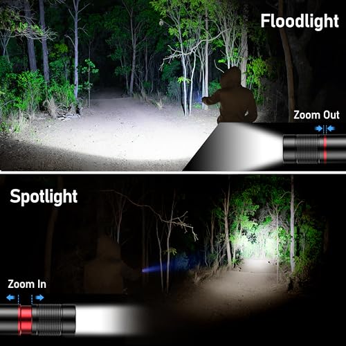 Blukar Rechargeable Flashlight, Super Bright Adjustable Focus - Image 4