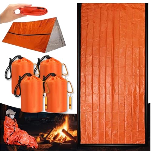 Emergency Sleeping Bag with Whistle, Portable Emergency - Image 2