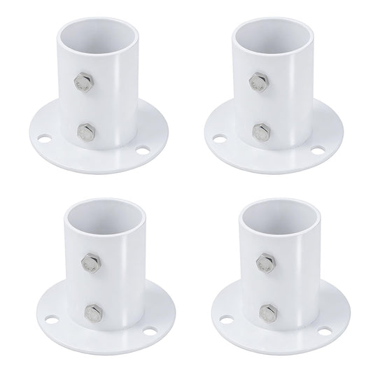 (4pack) NE1228PR 304 Stainless Steel Deck Flanges (White) - Image 1