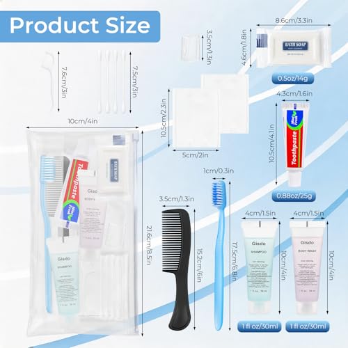 50 Sets Disposable Travel Toiletry Kit, Bulk Personal Hygiene Kit - Image 3