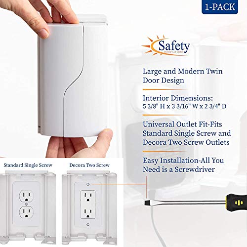 Safety Innovations Twin Door Baby Safety Outlet Cover Box - Image 6