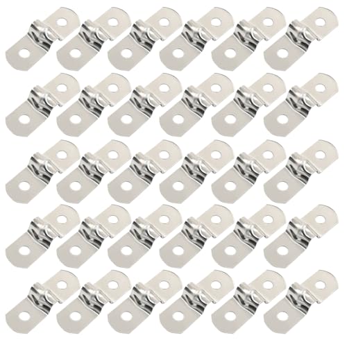 30 Pcs 1/4 Inch Two-Hole U Pipe Clamp Strap, M5 Stainless Steel - Image 2