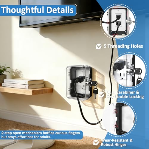 Outlet Cover, Baby Proofing, Shatterproof Safety Lock Box | Hand Tools - Image 3