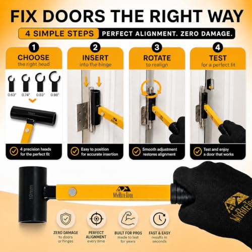 Door Hinge Adjustment Tool Kit. 4-in-1 Precision Hinge Gap - Image 5