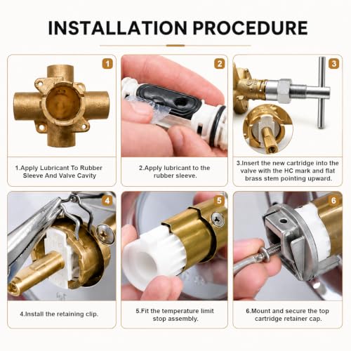 1222 Replacement Cartridge Compatible with Moen Posi-Temp - Image 8