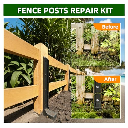 5PCS Fence Post Repair Kit, Heavy Duty Fence Posts Repair - Image 5